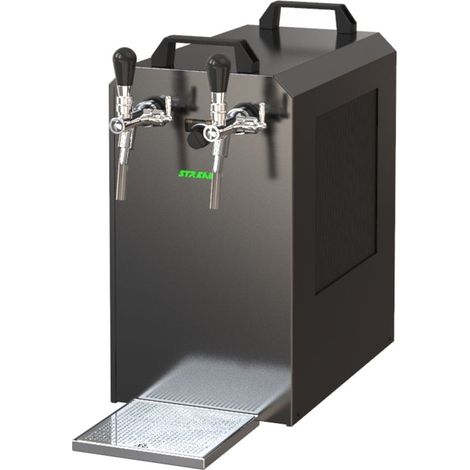Zapfanlage, Bierzapfanlage STREAM 80K mit Luftpumpe Bierkoffer, Durchlaufkühler 2-leitig Trockenkühler