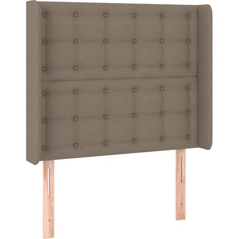Maison Exclusive - Testiera ad Orecchio Tortora 83x16x118/128 cm in Tessuto