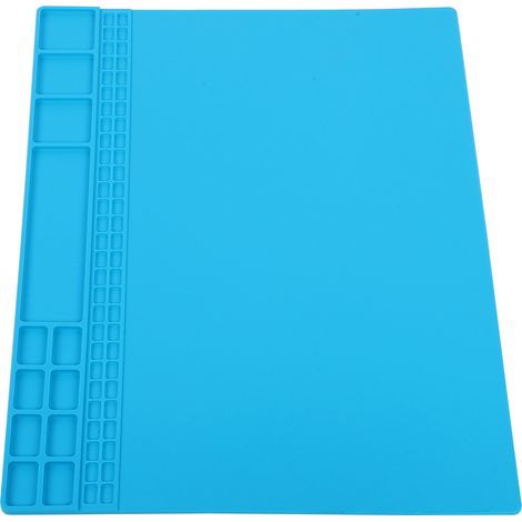 Tapis de réparation magnétique en silicone résistant à la chaleur pour station de soudage d'ordinateurs et de téléphones portables, 405 x 305 x 8 mm (1/5)