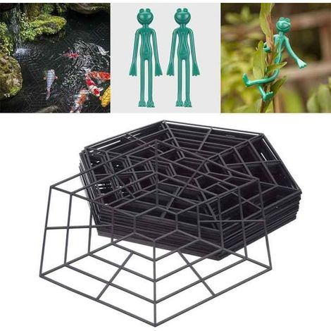 Pack de 20 grilles de Protection Anti-héron flottantes en Plastique pour Bassin. (1/3)
