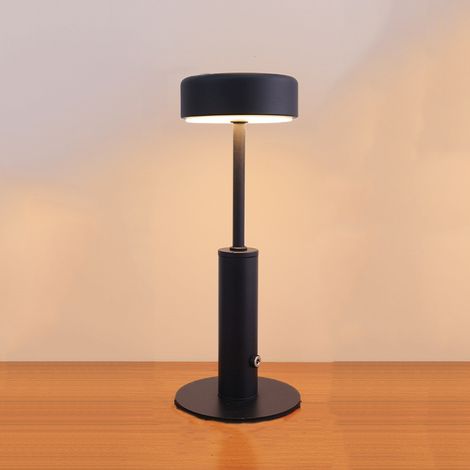 Lampe de bureau créative, lampe de décoration pour la maison, lampe de bureau noir, rechargeable, éclairage tricolore [câble de chargement inclus] (1/5)