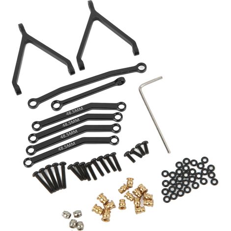 Pièces et accessoires d'amélioration pour châssis métallique RC FMS FCX24 1/24 (crawler RC, noir) (1/5)