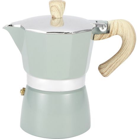 Cafetière, Cafetière Octogonale sur Cuisinière, en Aluminium pour Accessoire de Cuisine à Domicile, café de Bureau (N°6 pot 300ML bleu lac) (1/5)