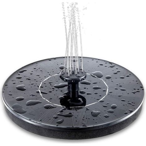 Solarpumpe für Springbrunnen und Vogeltränken, verbessertes 1,4-W-Modell mit 4 Düsen, schwimmende Solarpumpe für Vogeltränken, Garten, Teich, Schwimmbad, Außeneinsatz (Standardmodell 16 cm) (1/5)