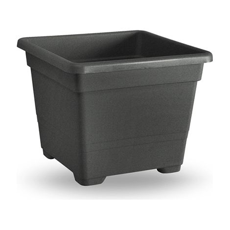 VASO QUADRATO 22 CM 60% RICICLABILE ANTRACITE