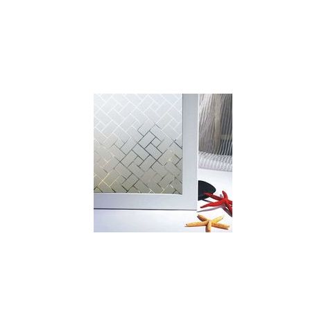 Film Fenêtre Vitre Anti Regard Film Electrostatique Anti-UV Autocollant Fenêtre Film pour Vitre Protection de La Vie Privée pour Fenêtre Maison Bureau Salle de Bain (45×300cm) (1/5)