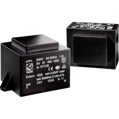[NEUWERTIG] B-Ware Hahn Printtransformator 230V 2x12V AC 10VA Transformator Netzteil 1 Stück (1/2)