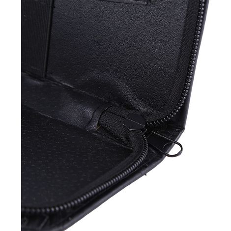 Étui de transport en cuir synthétique avec fermeture à glissière pour ciseaux de coiffeur et accessoires (1/5)
