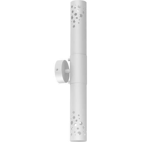 Applique murale tube blanc 49 cm 2xGU10 Tibia Buble