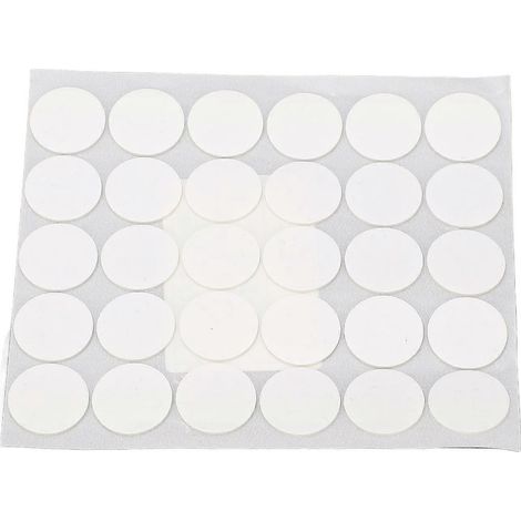 10 Sets doppelseitige Schaumstoffklebebänder, multifunktionale runde PE-Schaumstoff-Selbstklebepads, 20 mm x 1 mm, weiß