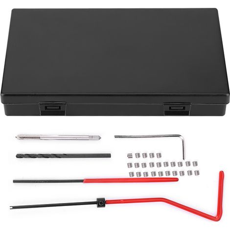 Kit de réparation de filetage 30 pièces M2.5x0.45 en acier inoxydable, kit de taraudage pour filetage femelle