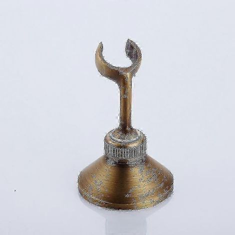 Support de pommeau de douche mural vintage en laiton avec base plaquée, adapté aux équipements et accessoires de salle de bain d'hôtel. (1/3)