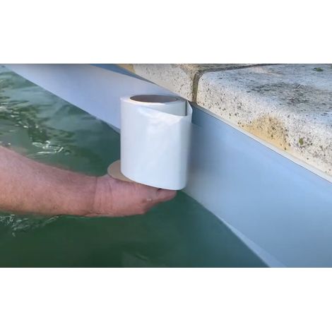 ISI'PROTECT - Film Transparent adhésif de protection pour ligne d'eau de piscine - Plastique - Longueur 31m - POOLCO