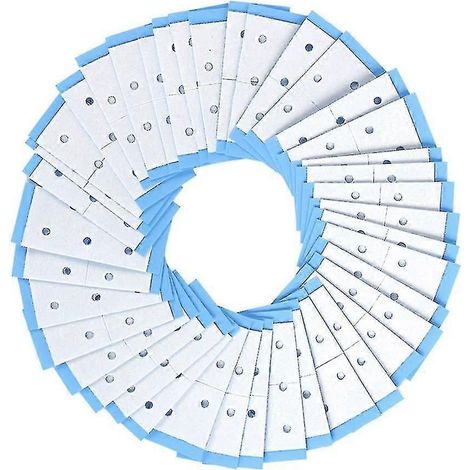 36 bandes adhésives double face avec cinq petits trous d'aération pour perruques, postiches, extensions de cheveux. (1/5)
