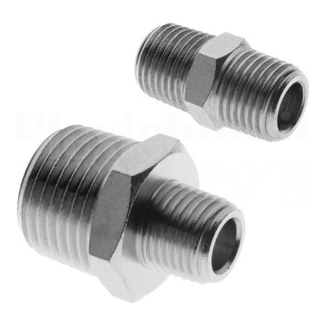 NIPPLO CON FILETTO CONICO 1/8" 1/4" 3/8" 1/2" 3/4"  1/2" x 3/4"