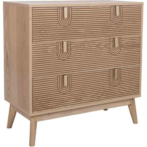 Comoda de madera marrón 80x39x80h cm (1/5)