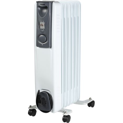 Radiatore a olio 7 Elementi 1500W Bianco (1/5)