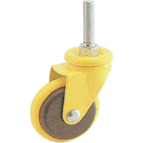 ORECA - RUOTA PER MOBILIO CON PERNO FILETTATO - kg 20 - ø 50 - COLORE GIALLO