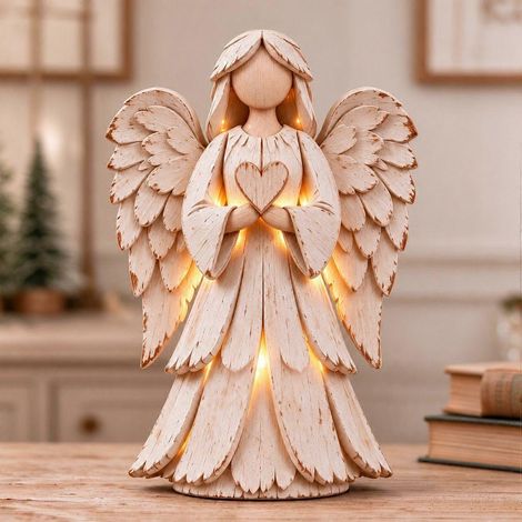 Figurine d'arbre de Noël lumineux vintage, décoration de table télécommandée pour les fêtes de fin d'année (1/5)