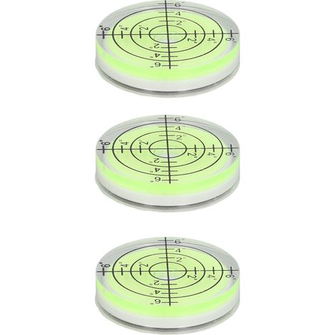 Lot de 3 niveaux à bulle ronds de haute précision, mini niveaux à bulle de 32 mm, instrument de mesure horizontale (1/5)