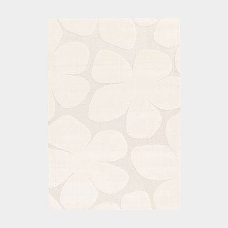 Tapis de salon en relief - Flower Power - Motif fleurs crème - 160 x 230 cm (1/5)