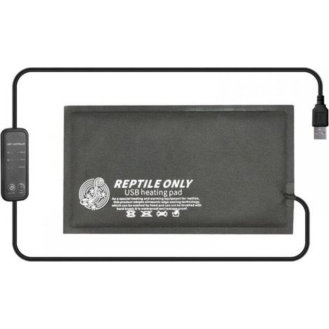 Coussin Chauffant pour Reptile,Contrôle de la Synchronisation du Coussin Chauffant USB Terrarium sous Le Chauffe-réservoir pour Poisson Grenouille Lézard Serpent,7W (1/5)