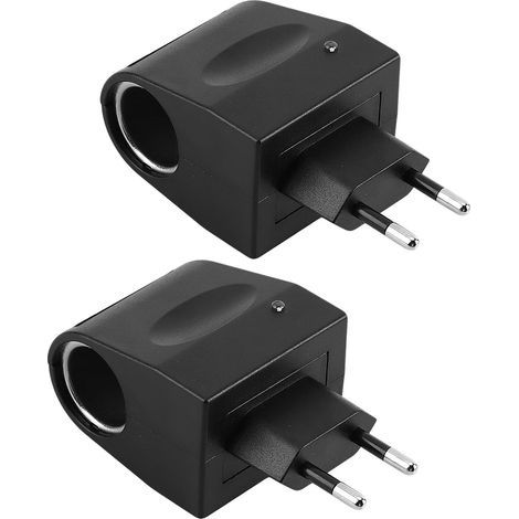 2 x 12 V 500 MA Car Cigarette Lighter Socket Adapter Power Adapter 90 V-240 V AC to DC Wall Current Converter for GPS, Air Purifier Mini Cooler Box (1/4)