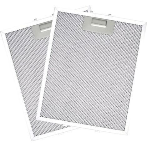 Aimoonsa – Lot de 2 filtres universels en aluminium 320 x 260 mm – 5 couches pour hotte aspirante – Filtre à graisse en métal