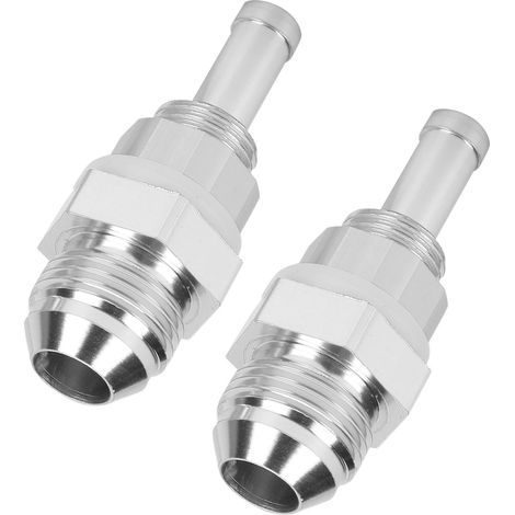 2 raccords AN8 à barbillon 3/8 en aluminium pour pompe à carburant et réservoir, adaptés aux tuyaux caoutchouc plastique nylon (1/5)