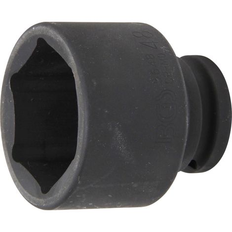 BGS Kraft-Steckschlüssel-Einsatz Sechskant Antrieb Innenvierkant 20 mm (3/4") SW 48 mm - 5648 (1/4)