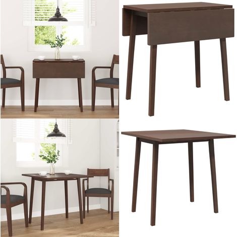 vidaXL Esstisch Braun Massivholz Gummibaumholz (1/5)