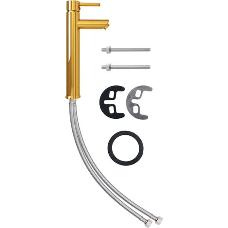 Mitigeur de salle de bain Doré 12x30 cm CFW142872 (1/5)