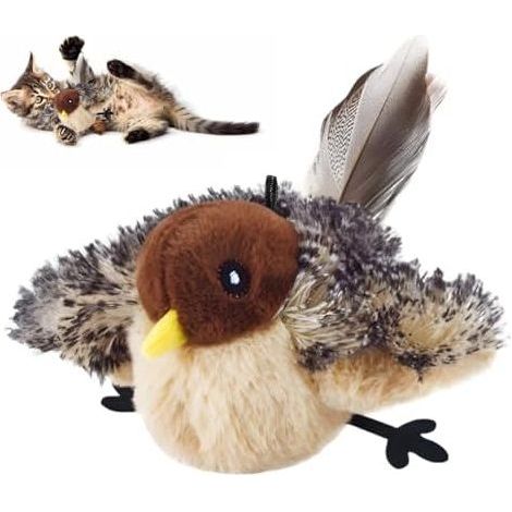 Yizemay Flying Bird Cat Toy, Interactive Cat Toy, Electric Catnip Grass Toy, USB Rechargeable, Indoor Toy for Kittens & Adult Cats (1/5)