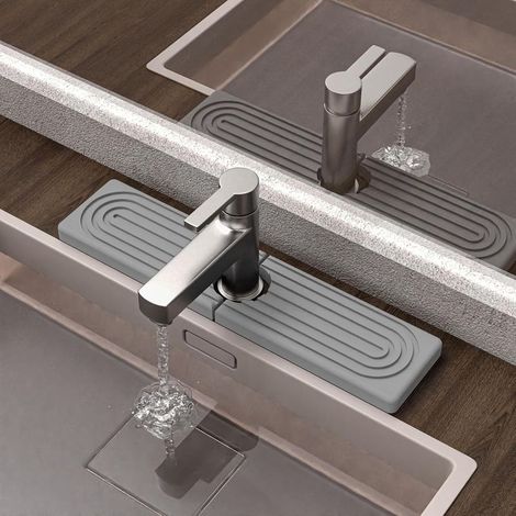 1 tapis de diatomite, séchage rapide, absorbant l'eau, organisateur d'évier, cuisine/salle de bain (1/5)