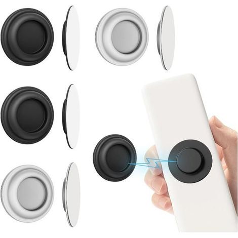 Magnethalter aus Silikon für Fernbedienungen, 4 Stück, wandmontierbar ohne Bohren, selbstklebend (rund).