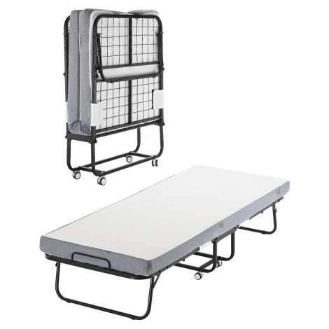 Lit d'Appoint Pliant 79 x 190 cm - Taille Jumeau avec Cadre en (1/5)