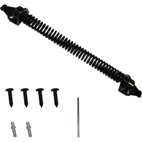 Ferme-porte36cm Ferme Porte Automatique, Ferme Porte à Ressort, Ressort de Traction Réglable, Ressort de Porte avec 2 Vis, pour Porte de Jardin, portail en Bois et Clôtures Agricoles (1/5)