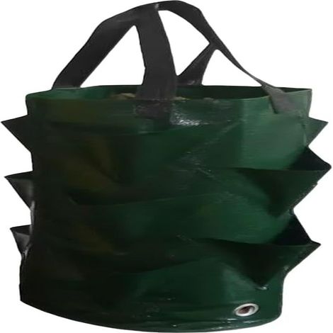 Sac De Plantation Vert - Tissu Non Tissé Aéré - Pour Fraises Tomates Et Fleurs - Jardinage Intérieur Extérieur - 1 Pièce (1/5)