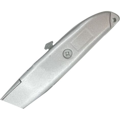 Couteau utilitaire rétractable 160mm, coupe-boîte manuel en acier au carbone, manche en alliage d'aluminium 303, cutter de précision pour carton et emballage, outil de bricolage robuste. (1/5)