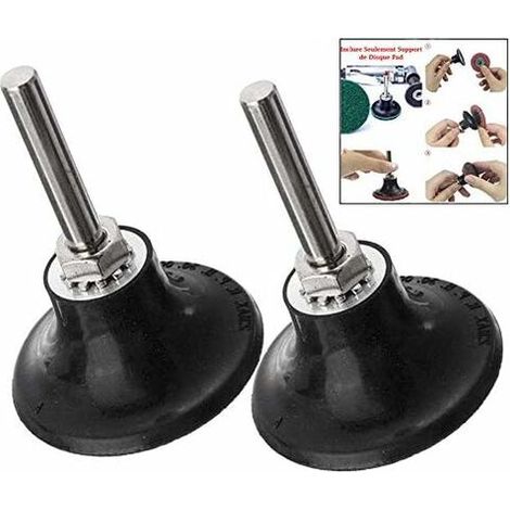 2 Stück Scheibenhalter-Pad 50 mm (2), Scheibenhalter-Pad mit 6,35 mm Schaft, rotierendes Rundwerkzeug, Schaft-Polierscheibenhalter