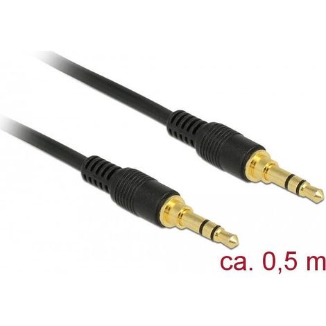 Cable de Audio 3,5mm - DELOCK - 85545 - Macho - 0,5 m - Negro (1/3)