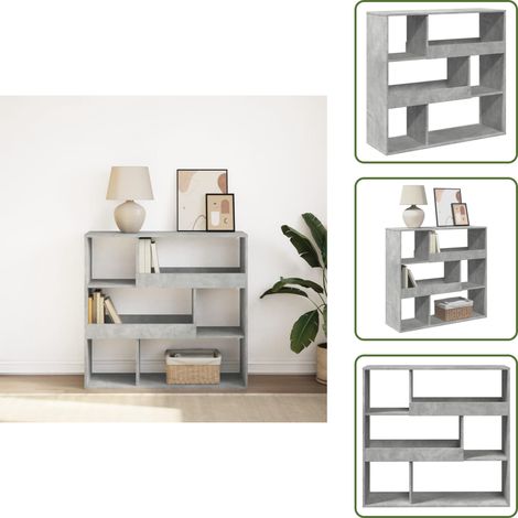 Bibliothèque/Séparateur de pièce gris béton 100x33x94,5 cm - Armoire À Livres - Armoires À Livres - Séparation De Pièce - Bibliothèque (1/5)