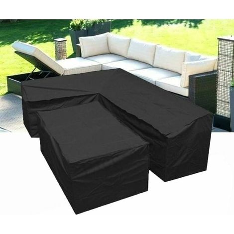 Couverture en forme de L, 210D, sladdar, forme en L 215 x 215 x 87 cm + rektangulär (1/4)