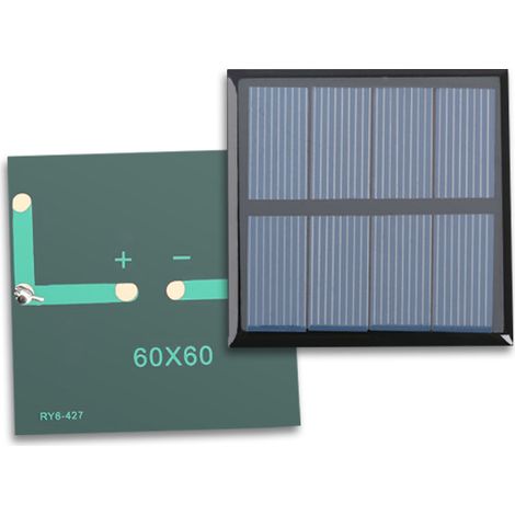 Lot de 4 batteries micro panneau solaire 2 V 150 mA 60 x 60 mm pour énergie solaire, bricolage, projets scientifiques - Jouets - Chargeur de batterie 2 V