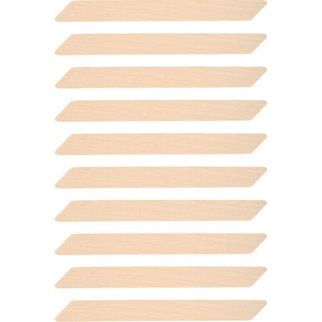 Lot de 10 bâtonnets de cire en bois, spatules et applicateurs pour l'épilation des jambes, des bras et du visage (1/5)