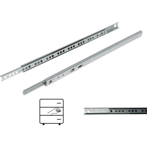 Guida a cuscinetti a sfera H17, estensione parziale 310 mm, 10 kg Riex NB17 (1/5)
