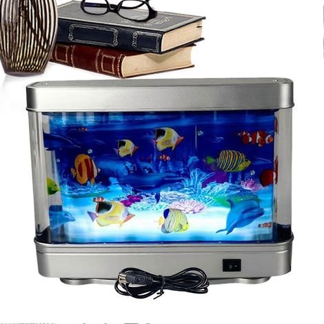 Sensorische Aquariumlampe mit künstlichem Aquarium-Effekt, realistisches Leuchtlicht für Kinder-, Baby- und Kinderzimmer, leises Nachtlicht