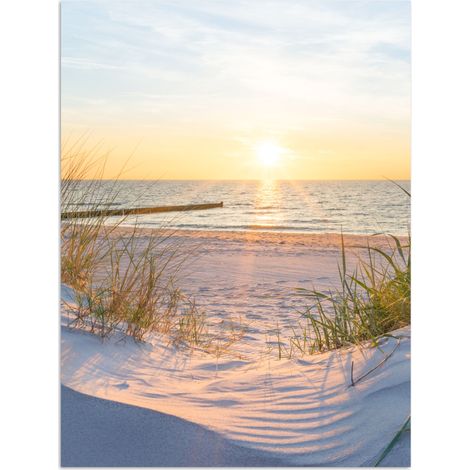 AFFICHE Plage - Soleil - Dune - Herbe - Sable - Horizon Décoration Murale 60x80 cm (1/4)