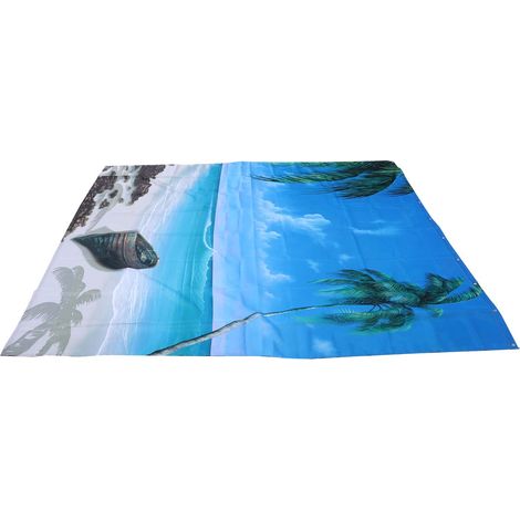 Duschvorhang mit Haken, kein Bohren erforderlich, Badezimmeraccessoire 150 x 180 cm, Komplettset (1/5)