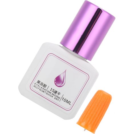 Colle à extensions de cils 10ml transparente, séchage rapide, adhésif longue tenue pour faux cils, flacon blanc (1/5)